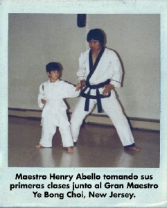 Maestro Henry Abello tomando sus primeras clases con el Gran Maestro Choi